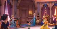 Princesas reunidas em cena de 'WiFi Ralph'  Foto: Twitter / @Disney_UK / Estad&atilde;o