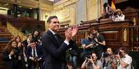 Novo primeiro-ministro da Espanha, o socialista Pedro Sánchez após aprovação de moção de censura no Parlamanto
0106/2018 REUTERS/Sergio Perez   Foto: Reuters