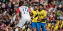 Neymar durante jogo amistoso entre Brasil x Croacia realizado no estadio de Anfield, em Liverpool  Foto: Pedro Martins / MoWA Press