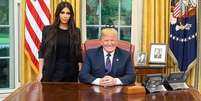 Donald Trump recebe Kim Kardashian na Casa Branca  Foto: Divulgação / Ansa - Brasil