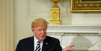 Trump confirmou encontro durante visita do primeiro-ministro japon&ecirc;s, Shinzo Abe, &agrave; Casa Branca  Foto: Joshua Roberts / Reuters