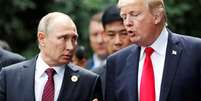 Presidente dos EUA, Donal Trump, e presidente da Rússia, Vladimir Putin 11/11/2017 REUTERS/Jorge Silva  Foto: Reuters