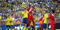 Peru e Suécia empatam em amistoso antes da Copa do Mundo na Rússia  Foto: Adam Ihse / Reuters