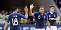 Mbappé comemora seu gol no amistoso contra os Estados Unidos  Foto: Emmanuel Foudrot / Reuters