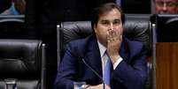 Rodrigo Maia durante sessão da Câmara  Foto: Adriano Machado / Reuters