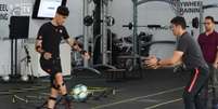 Jonas usou a estrutura do Corinthians para complementar trabalho nas férias (Foto: Corinthians/Reprodução)  Foto: Lance!