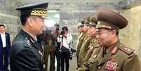 Encontro militar entre as Coreias do Norte e do Sul, em Panmunjom  Foto: EPA / Ansa - Brasil