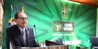 Antonio Nunes, atual presidente da CBF, em solenidade da CBF  Foto: Lucas Figueiredo/CBF / Divulgação
