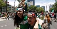 Torcedores mexicanos comemoram vitória de sua seleção sobre a Alemanha 17/06/2018 REUTERS/Gustavo Graf  Foto: Reuters