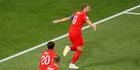 Harry Kane abre o placar para a Inglaterra  Foto: Gleb Garanich / Reuters