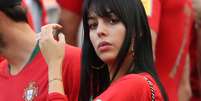 Georgina Rodriguez, namorada de Cristiano Ronaldo, durante partida de Portugal contra Marrocos, pelo Grupo B da Copa  Foto: Carl Recine / Reuters