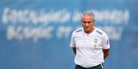 O t&eacute;cnico Tite em treino da Sele&ccedil;&atilde;o  Foto: Hannah McKay / Reuters