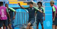 Thiago Silva em treino da Seleção durante a Copa (Foto: Lucas Figueiredo/CBF)  Foto: Lance!