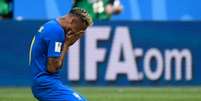 Neymar chora após marcar seu primeiro gol nesta Copa do Mundo (Foto: AFP/CHRISTOPHE SIMON)  Foto: Lance!