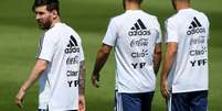Jogadores da Argentina em treinamento  Foto: Gabriel Rossi / Getty Images