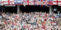 Torcedores da Inglaterra na goleada por 6 a 1 sobre o Panamá  Foto: EPA / Ansa - Brasil