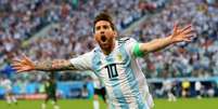 Messi comemora gol da Argentina sobre a Nigéria  Foto: Alex Livesey / Getty Images 