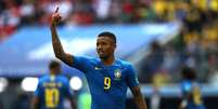 Gabriel Jesus gesticula no jogo contra a Costa Rica  Foto: Francois Nel / Getty Images