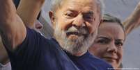 O ex-presidente Lula, em comício antes de ser preso em São Bernardo, em 7 de abril  Foto: DW / Deutsche Welle