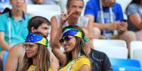 Torcedoras brasileiras durante a Copa da Rússia  Foto: Eduardo Nicolau / Estadão Conteúdo