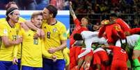 Suécia e Inglaterra se enfrentam às 11h deste sábado na decisão das quartas de final da Copa do Mundo  Foto: Lance!