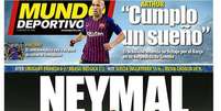'Neymal' foi a definição usada pelo espanhol Mundo Deportivo.  Foto: Reprodução/Mundo Deportivo / Estadão
