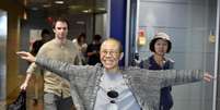 Liu Xia, viúva do dissidente político e vencedor do Nobel da Paz chinês Liu Xiaobo, chega ao aeroporto de Helsinque, na Finlândia 10/07/2018 Lehtikuva/Jussi Nukari via REUTERS   Foto: Reuters