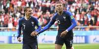 França, de Griezmann e Mbappé, tem quatro vitórias e um empate nesta Copa do Mundo (Foto: AFP)  Foto: Lance!