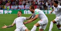 O gol de Trippier foi o nono de bola parada da equipe neste Mundial (Foto: AFP)  Foto: Lance!