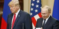 Putin e Trump disseram que reunião em Helsinki foi bastante produtiva  Foto: EPA / BBC News Brasil