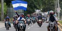 Manifestantes de oposição ao governo da Nicarágua participam de protesto contra a violência 15/07/2018 REUTERS/Oswaldo Rivas  Foto: Reuters