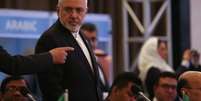 Chanceler iraniano Mohammad Zarif durante evento em Istambul
 18/5/2018   Hudaverdi Arif Yaman/Divulga&ccedil;&atilde;o  Foto: Reuters