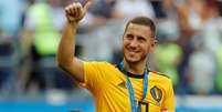 Hazard comemora terceira colocação da Bélgica na Copa do Mundo
 14/7/2018      REUTERS/Toru Hanai   Foto: Reuters