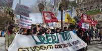 Estudantes protestam em Roma contra atuação das máfias  Foto: ANSA / Ansa - Brasil