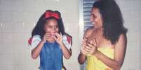 Luyara com a mãe, Marielle Franco, em seu aniversário de 5 anos  Foto: Arquivo pessoal / BBC News Brasil