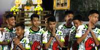 Os jovens que foram resgatados de uma caverna na Tailândia  Foto: ANSA / Ansa - Brasil