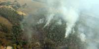 Incêndio na Serra da Cantareira, fotografado em 2014  Foto: José Patrício / Estadão