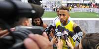 Neymar desabafou no final do evento "Neymar Jr's Five", competição de futebol de cinco que ele organizou  Foto: Sergio Barzaghi / Gazeta Press