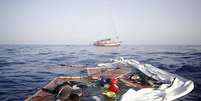 Imagem de mulher encontrada morta pela ProActiva Open Arms no Mediterrâneo  Foto: EPA / Ansa - Brasil