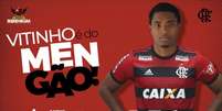 Vitinho é o novo reforço do Flamengo (Foto: Divulgação/Flamengo)  Foto: LANCE!