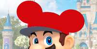 Mario tentando salvar a princesa Minnie no castelo do Magic Kingdom? É, pensamos nisso também...  Foto: Reprodução / Montagem Geek
