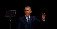 Obama faz discurso em Johannesburgo  Foto: Siphiwe Sibeko / Reuters