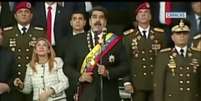 Discurso de Maduro é interrompido na Venezuela; governo denuncia ataque com drones  Foto: Reprodução de TV/ Reuters / Estadão Conteúdo