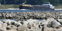 Estiagem vem reduzindo nível do rio Reno e limitando transporte fluvial  Foto: DW / Deutsche Welle