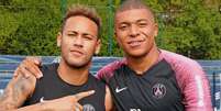 Mbappé ao lado de Neymar em seu retorno ao PSG depois da Copa do Mundo  Foto: Reprodução Twitter Mbappe / Estadão