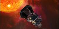 A nave Parker Solar Probe (PSP) será o primeiro objeto construído por um ser humano a "tocar" no Sol  Foto: Johns Hopkins University Applied Physics Laborator / BBC News Brasil