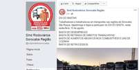 Sindicato dos Rodoviários de Sorocaba e Região diz que paralisação foi decidida por centrais sindicais em protesto  Foto: Reprodução/Facebook / Estadão