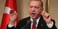 Presidente da Turquia, Tayyip Erdogan, durante cerimônia em Ancara 15/07/2018 REUTERS/Umit Bektas   Foto: Reuters
