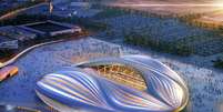 Ilustração do estádio de Al Wakrah, uma das sedes da Copa do Mundo de 2022  Foto: Comitê Supremo de Entrega e Legado / Catar 2022 / Getty Images