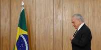 Presidente Michel Temer durante cerimônia no Palácio do Planalto 25/04/ 2018. REUTERS/Adriano Machado    Foto: Reuters
